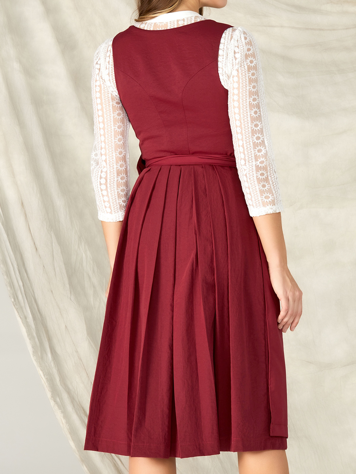 Dirndl Bluse Langarm in Rot