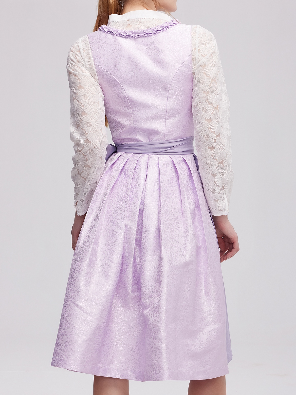 Dirndl Grün in lila Akzenten