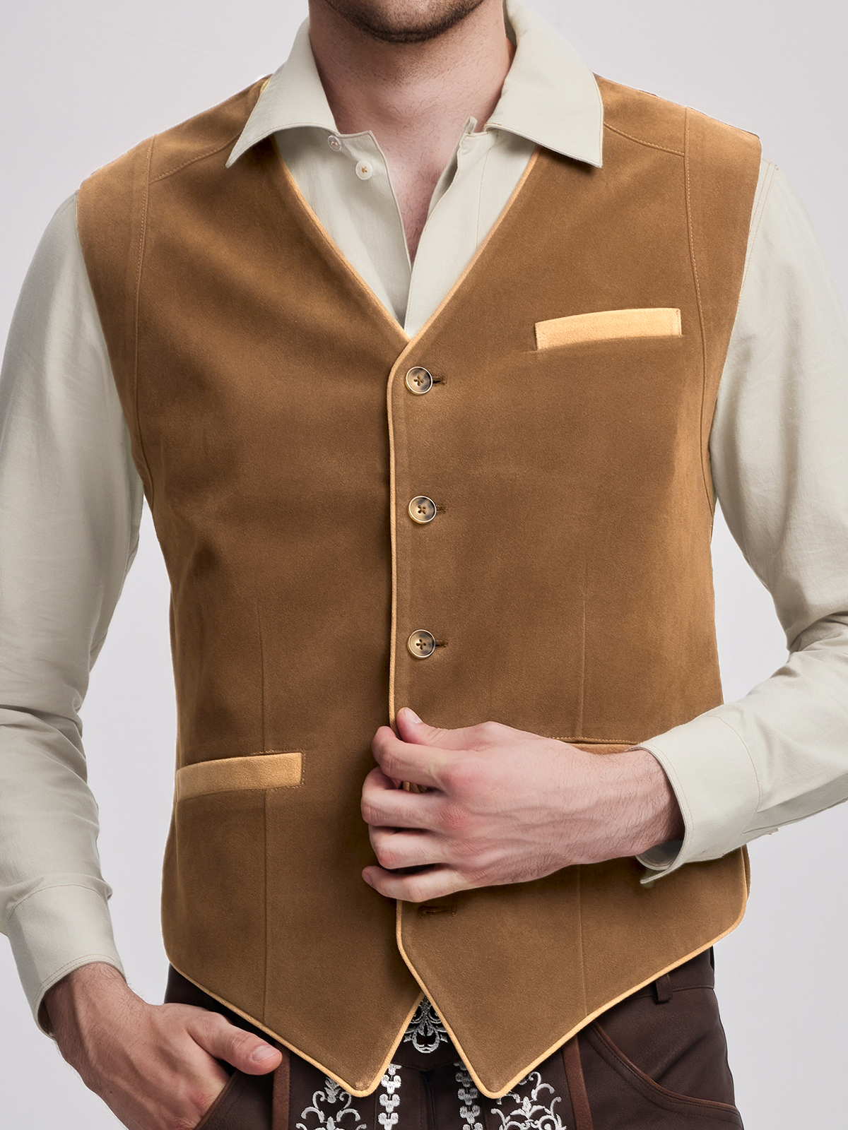 Kurzarm Dirndl in Gelb