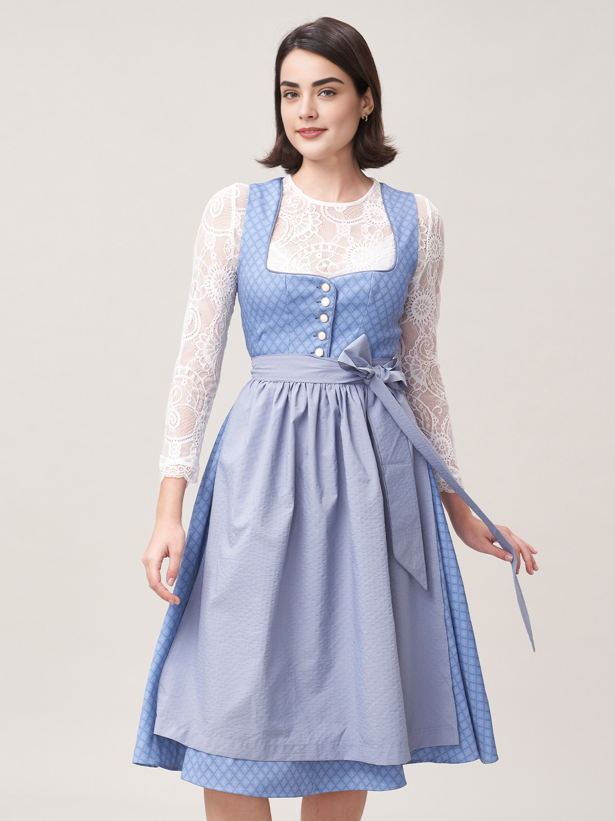 Dirndl in Blau – Inspirationsbild für rosa Varianten